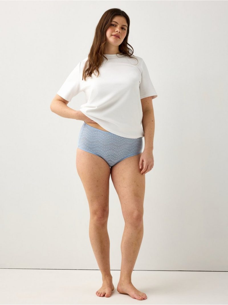 Briefs in lace with high waist - 3010517-7325