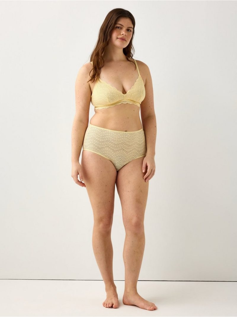 Briefs in lace with high waist - 3010517-9390