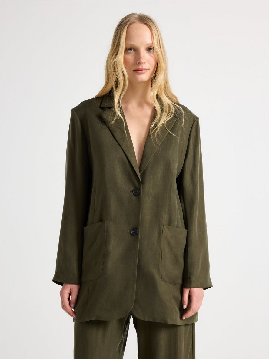Blazer with luster - 3010555-9007