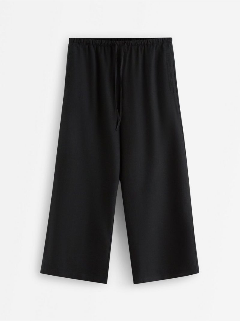 Cropped trousers in linen blend - 3010794-80