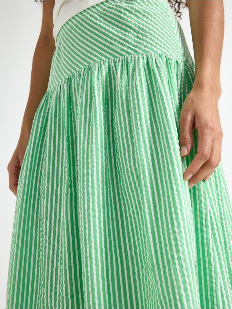 Midi skirt in seersucker - 3010806-7982