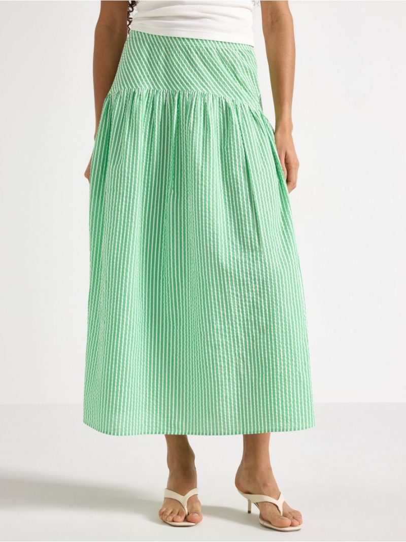 Midi skirt in seersucker - 3010806-7982