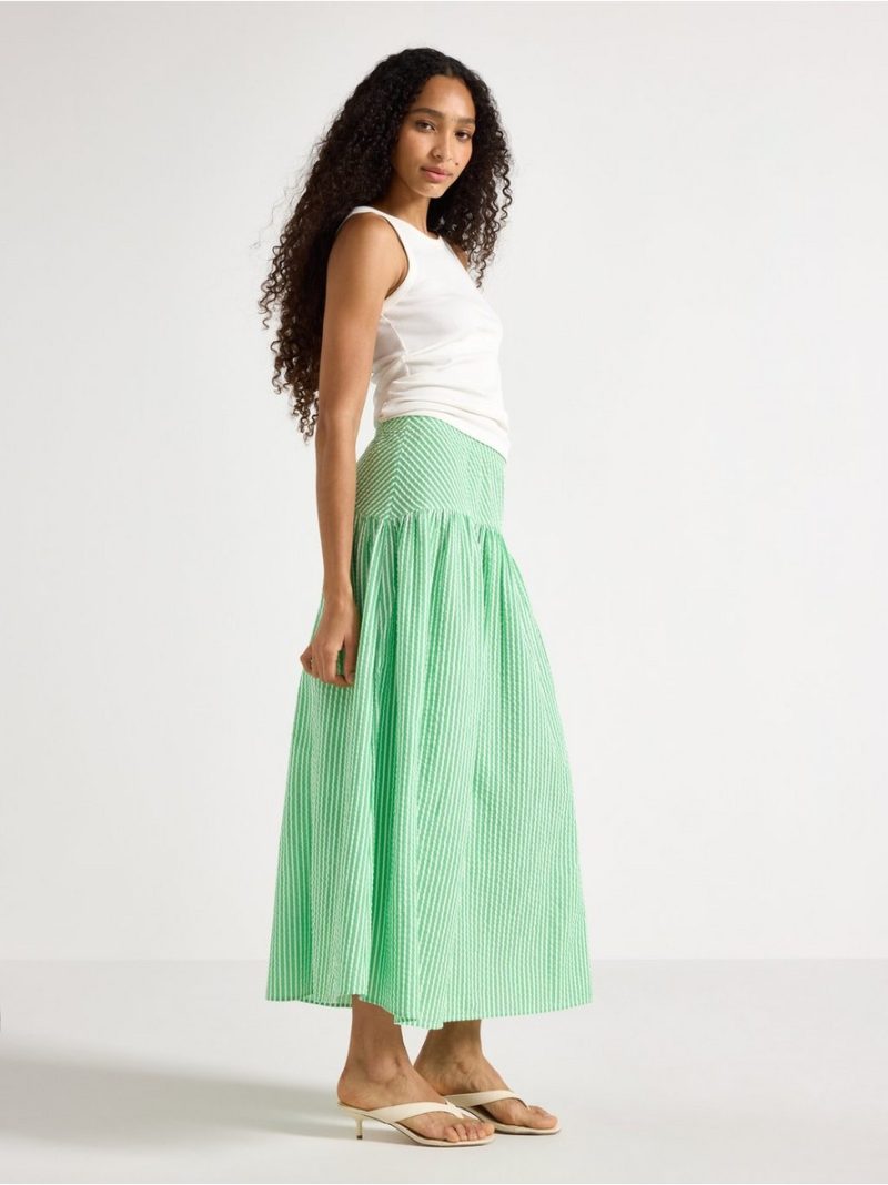Midi skirt in seersucker - 3010806-7982