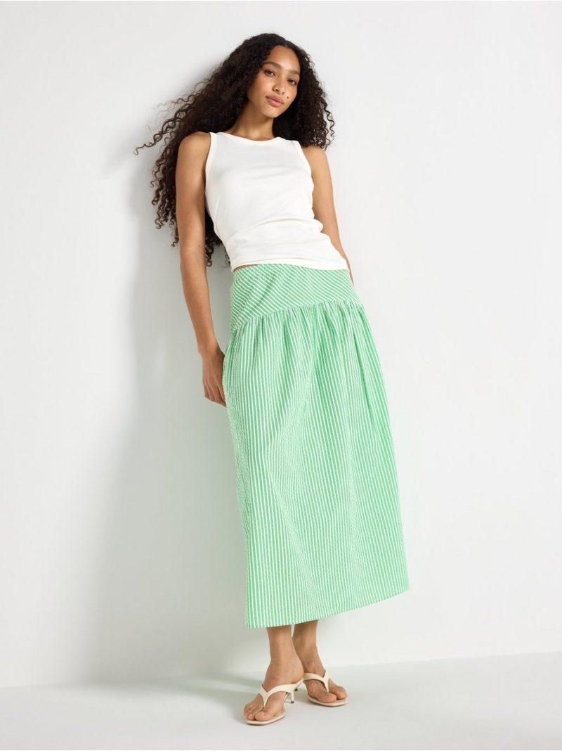 Midi skirt in seersucker - 3010806-7982