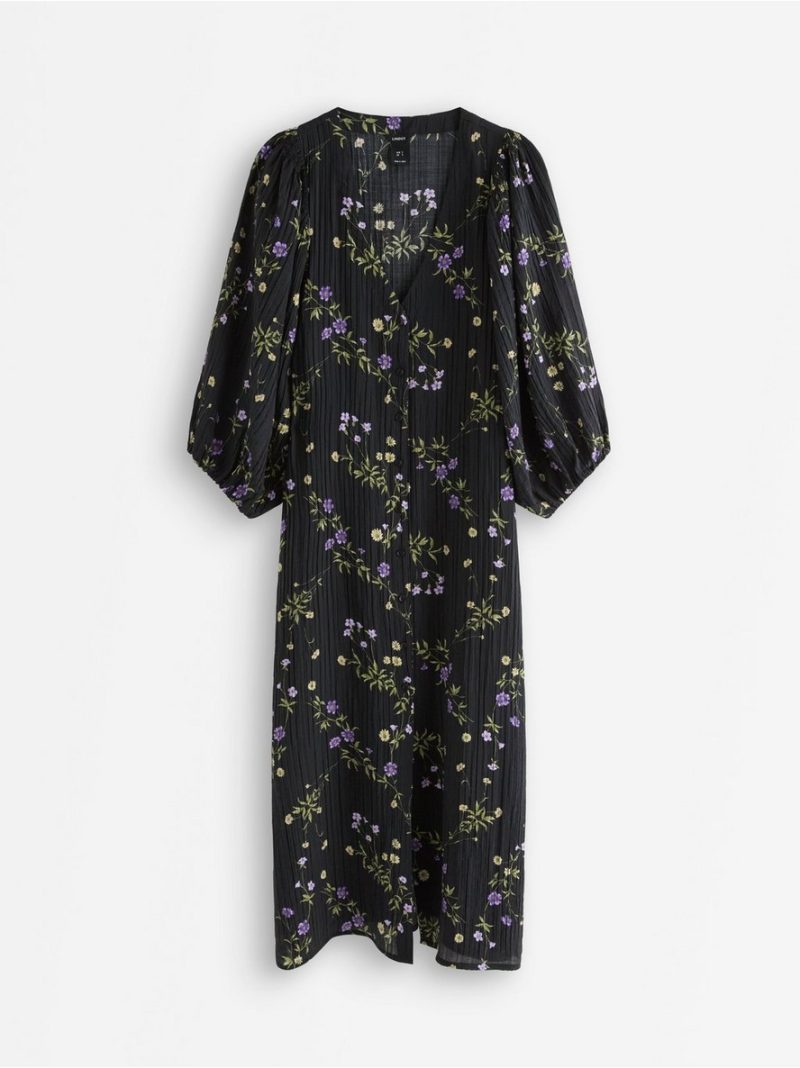 Long-sleeved midi dress - 3010816-80