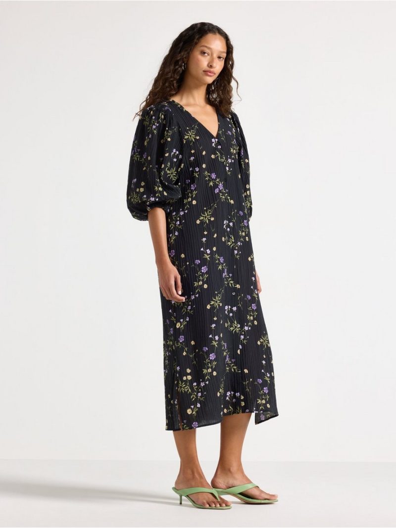 Long-sleeved midi dress - 3010816-80