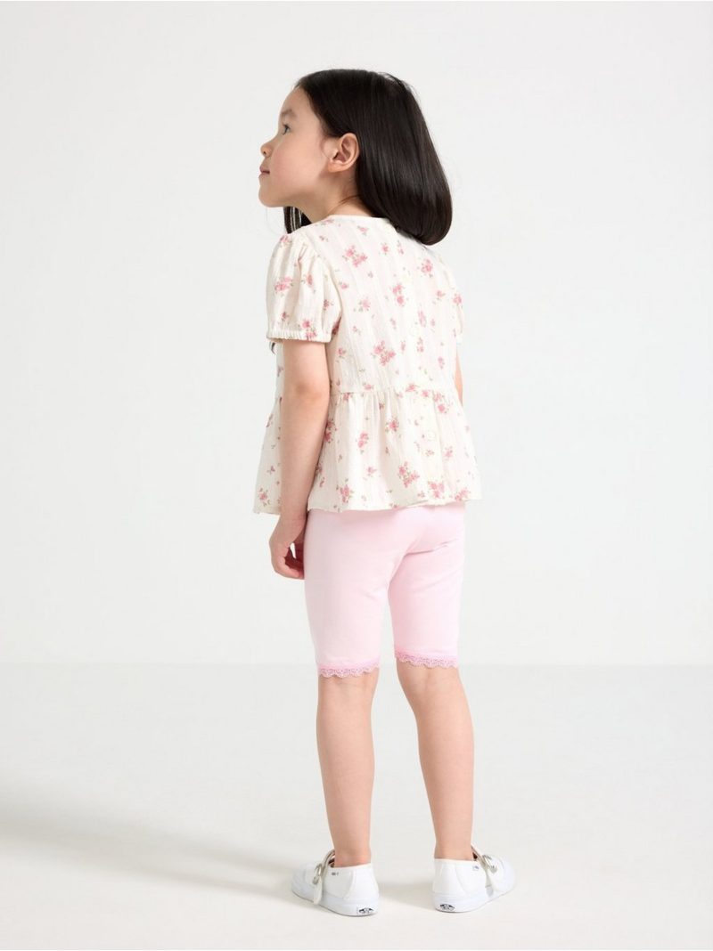 Cycling shorts with lace trim - 3010831-6666