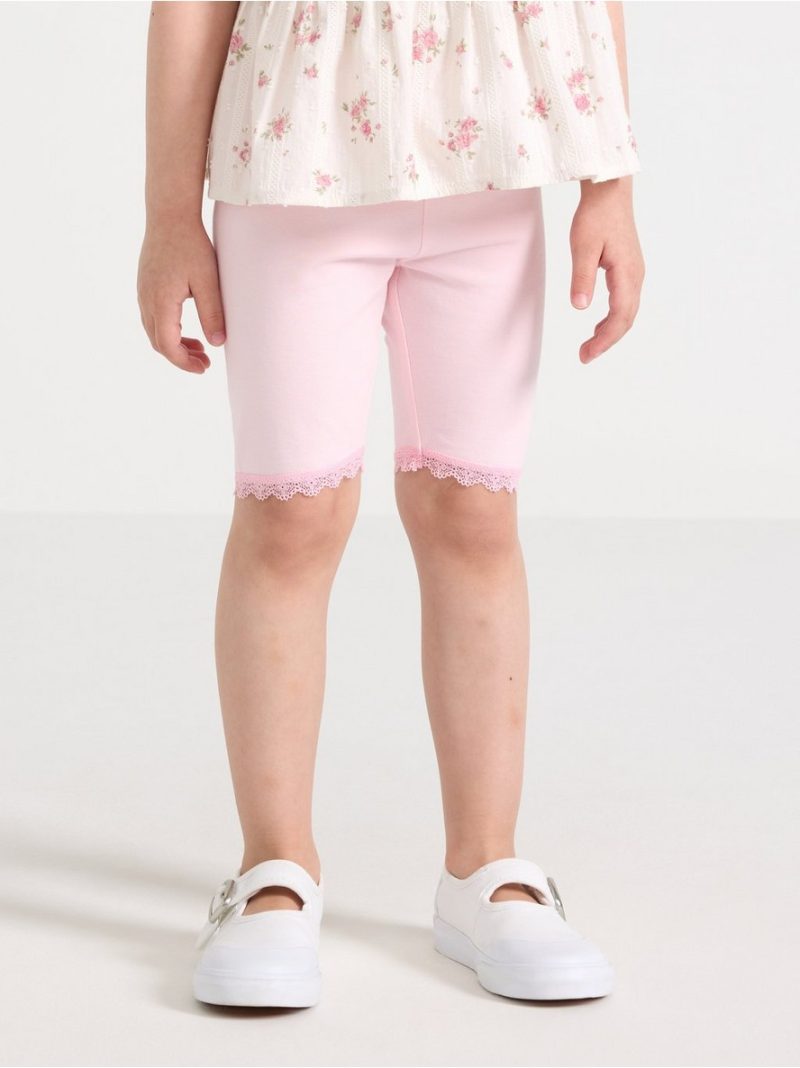 Cycling shorts with lace trim - 3010831-6666