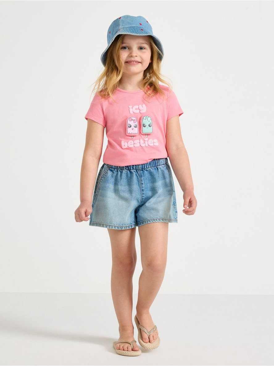 Shorts in denim jersey - 3011028-766