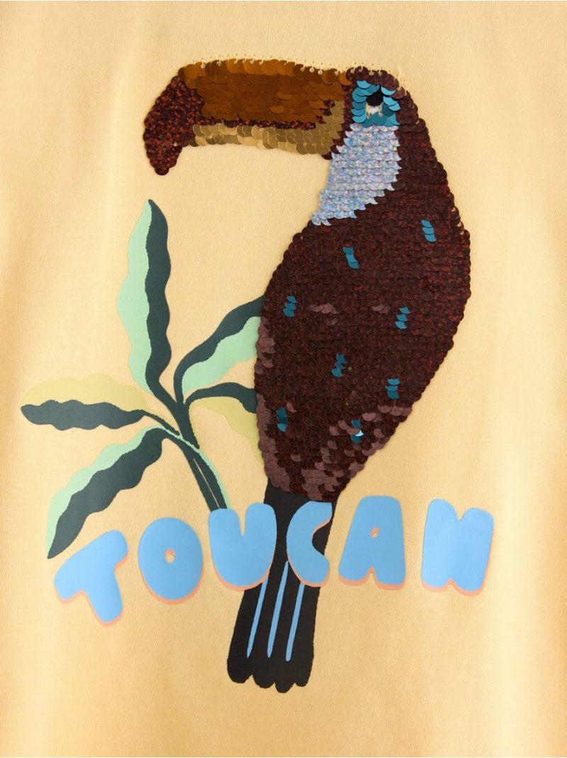 Oversized t-shirt with reversible sequins motif - 3011046-8939
