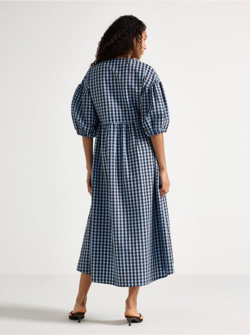 Midi dress in seersucker - 3011106-7278