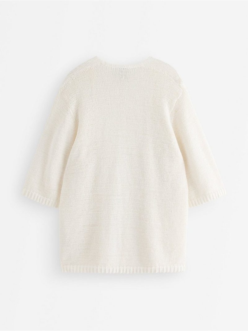 Long cardigan with short sleeve - 3011110-1418