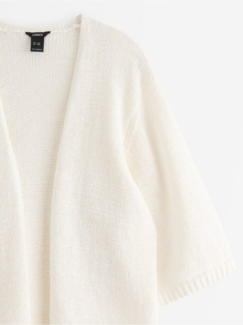 Long cardigan with short sleeve - 3011110-1418