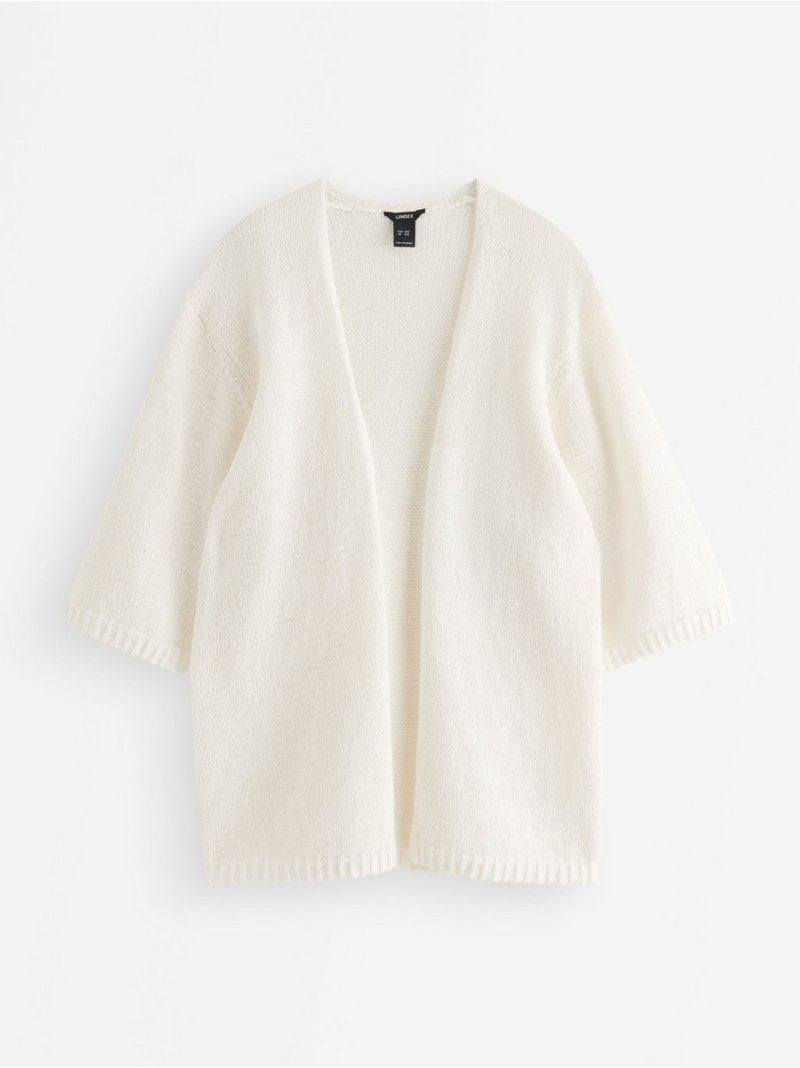 Long cardigan with short sleeve - 3011110-1418