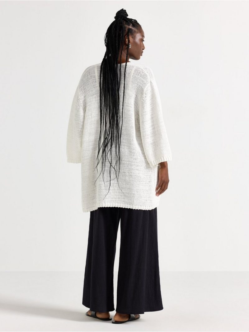 Long cardigan with short sleeve - 3011110-1418