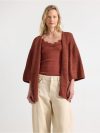 Long cardigan with short sleeve - 3011110-1808