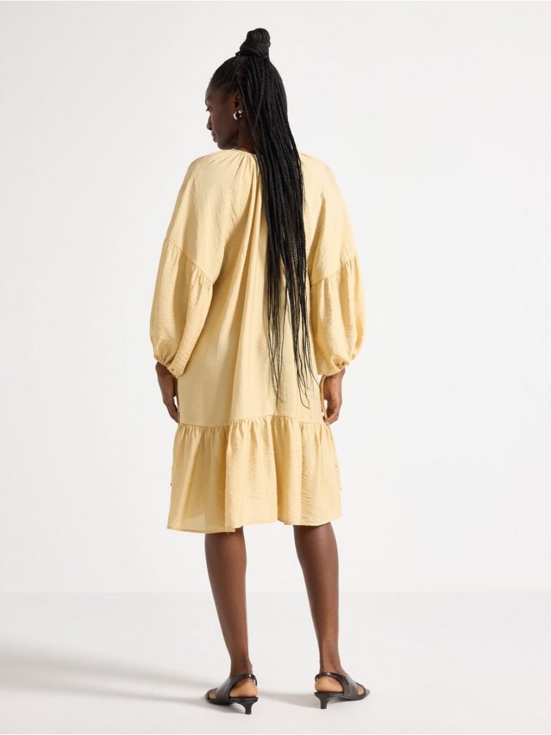 Mini dress with puff sleeve - 3011118-6911