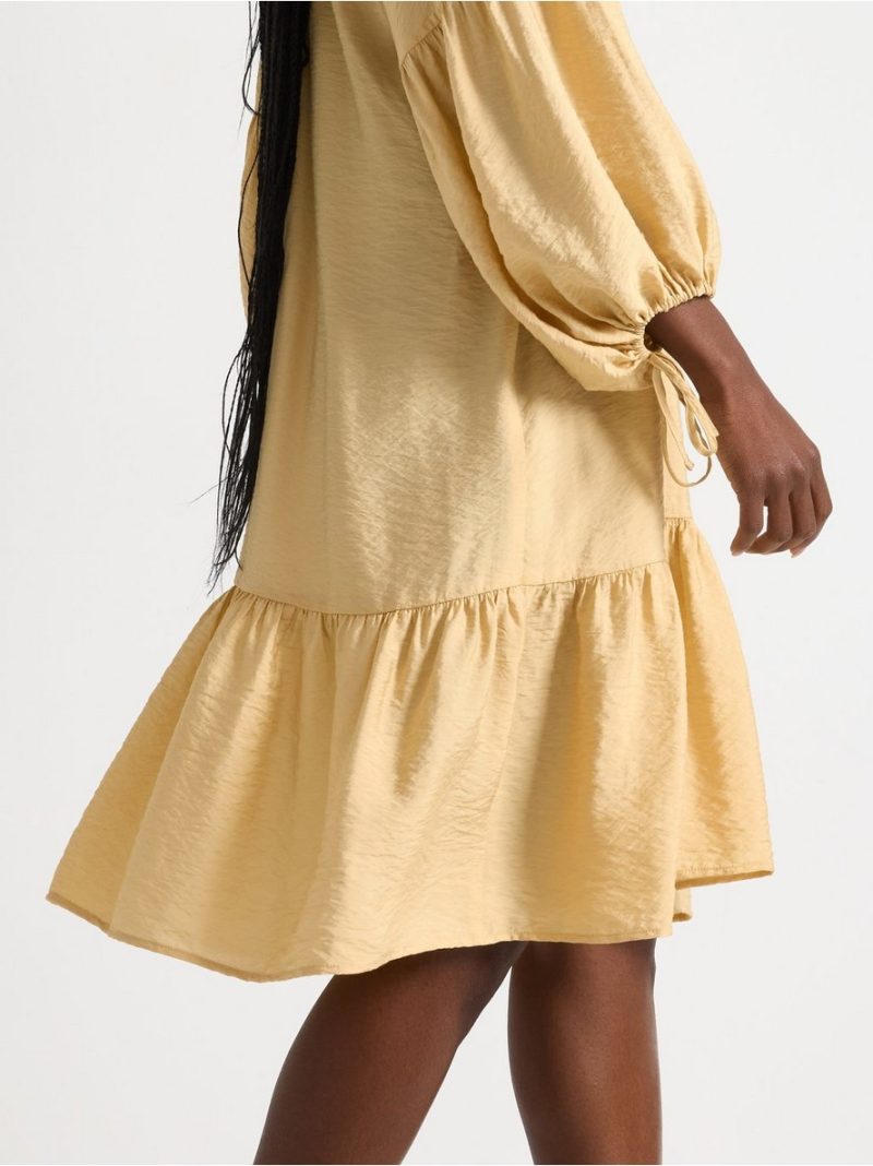 Mini dress with puff sleeve - 3011118-6911