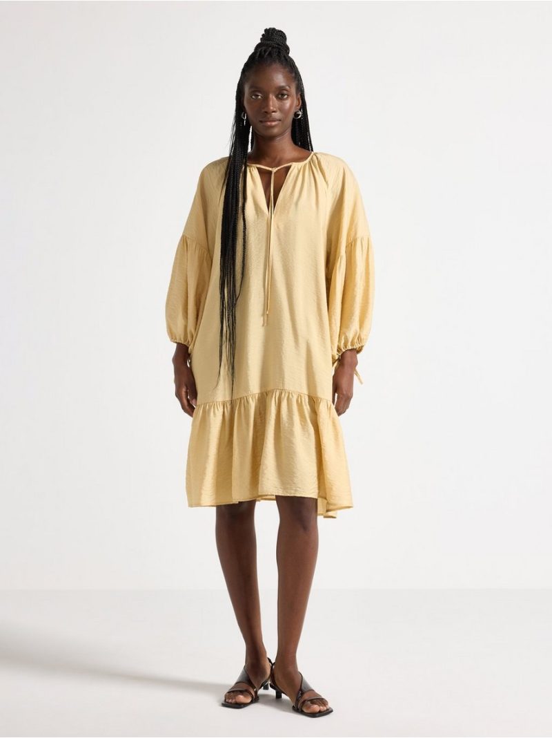 Mini dress with puff sleeve - 3011118-6911