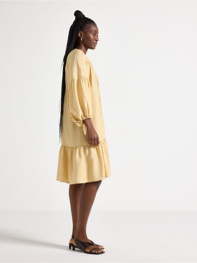 Mini dress with puff sleeve - 3011118-6911