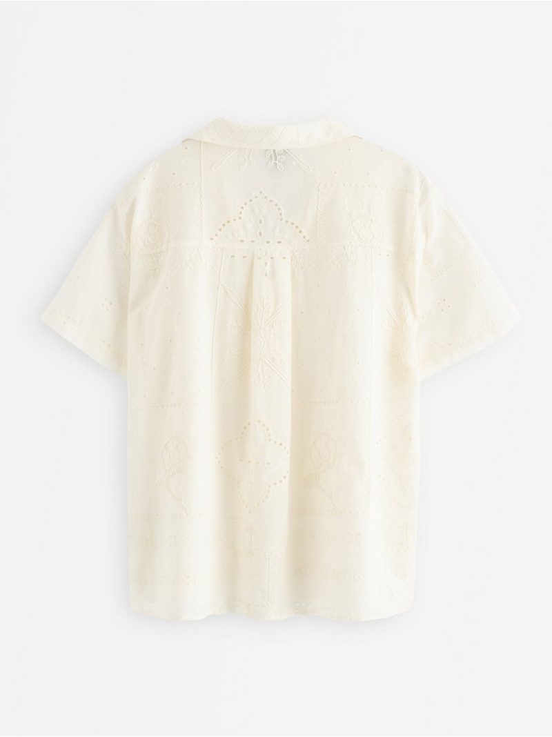 Shirt with broderie anglaise - 3011129-1418