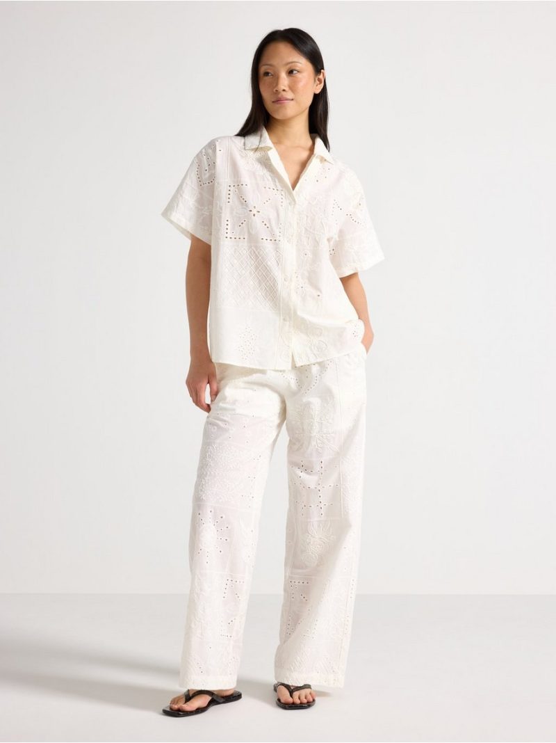 Shirt with broderie anglaise - 3011129-1418