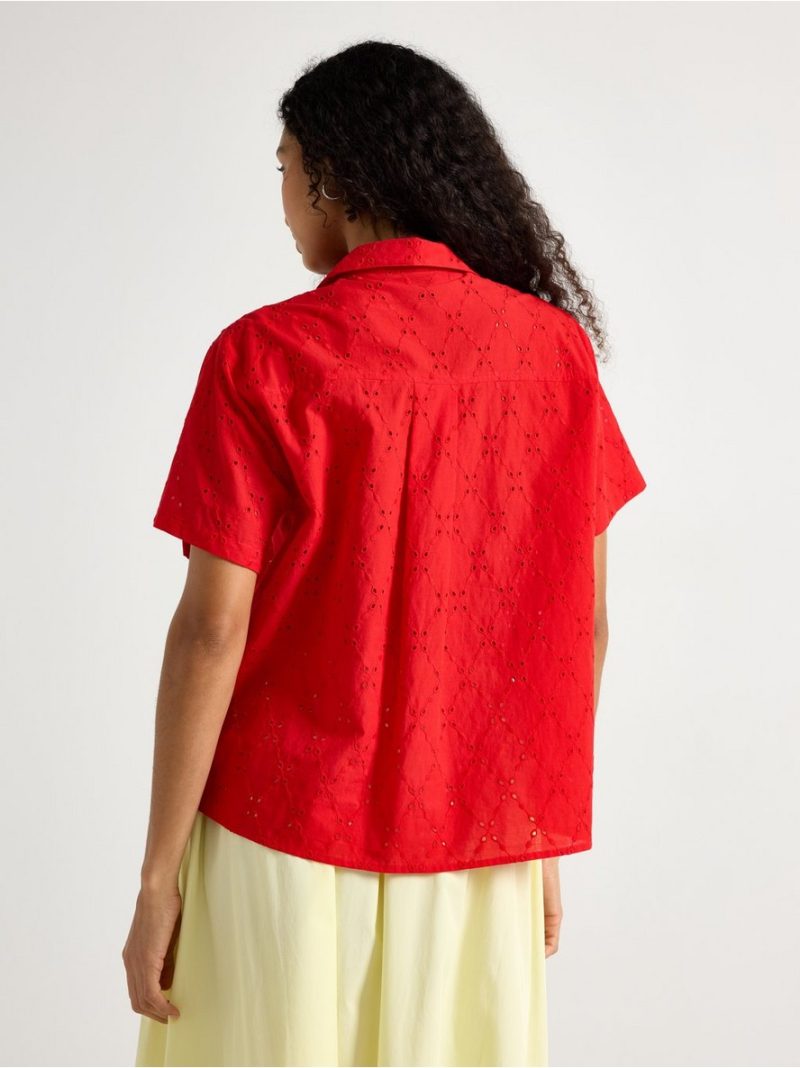 Shirt with broderie anglaise - 3011129-6324