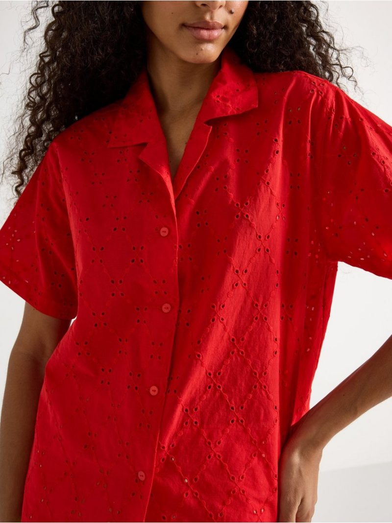 Shirt with broderie anglaise - 3011129-6324