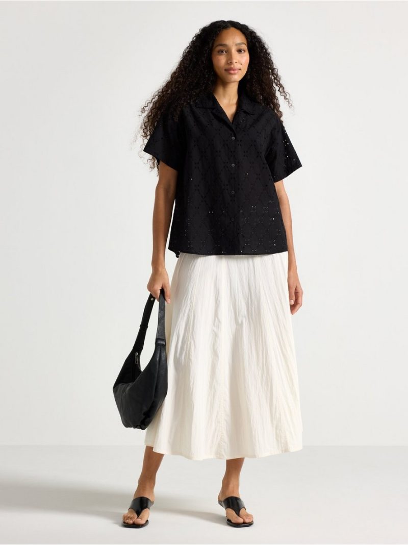Shirt with broderie anglaise - 3011129-80