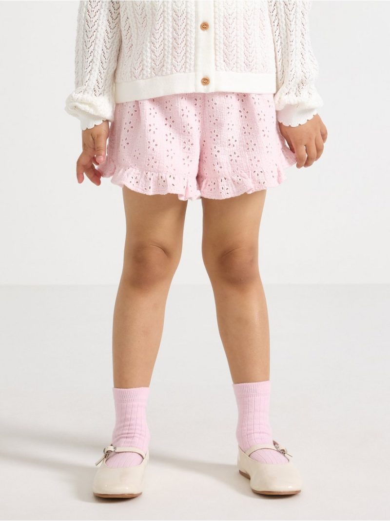 Shorts with broderie anglaise - 3011161-6666