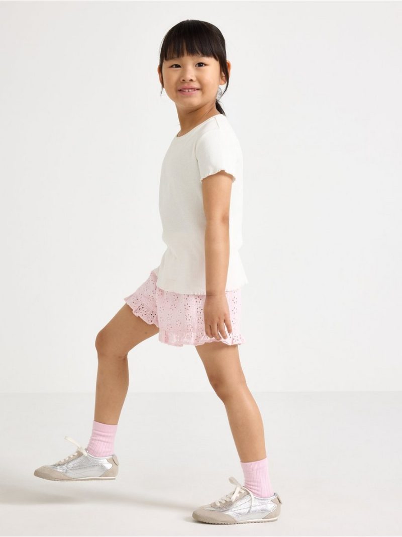 Shorts with broderie anglaise - 3011161-6666