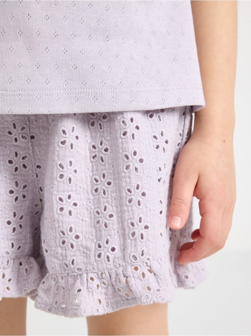 Shorts with broderie anglaise - 3011161-9959