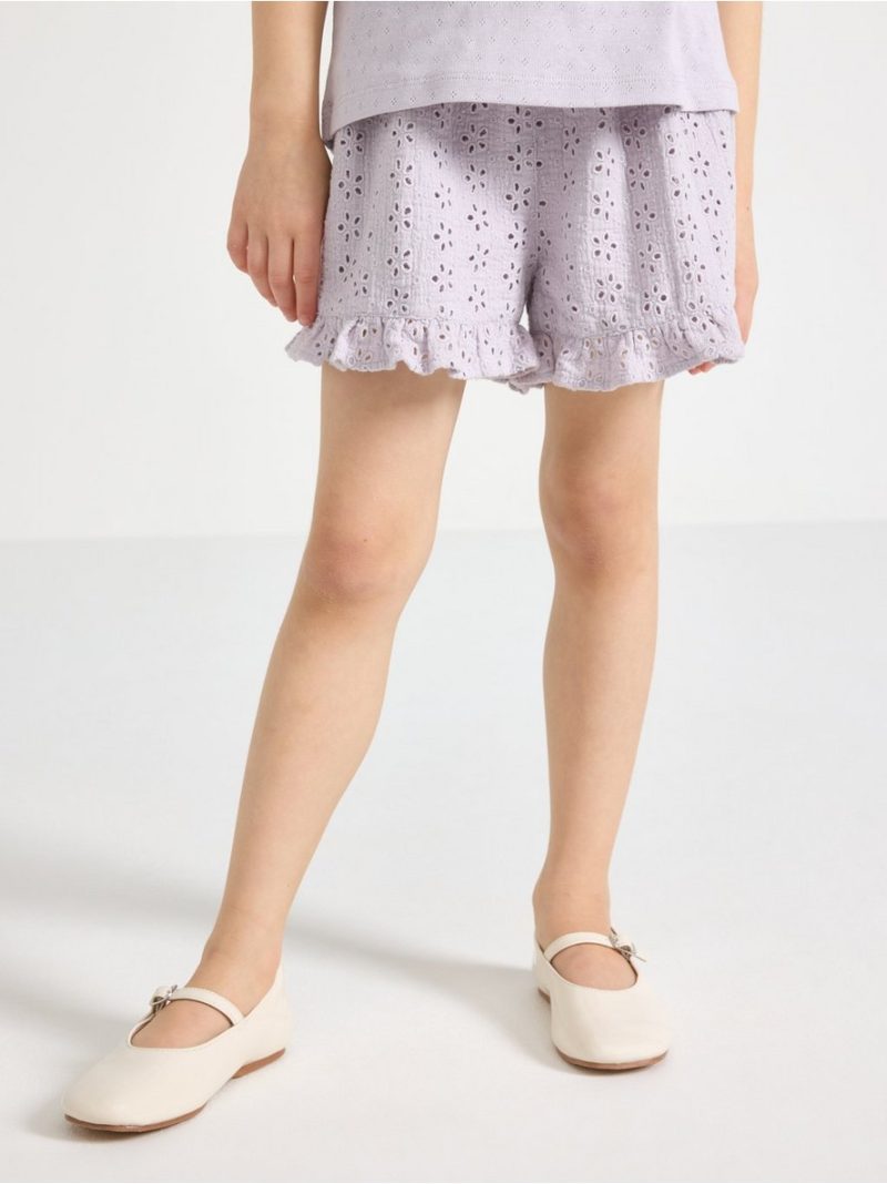 Shorts with broderie anglaise - 3011161-9959