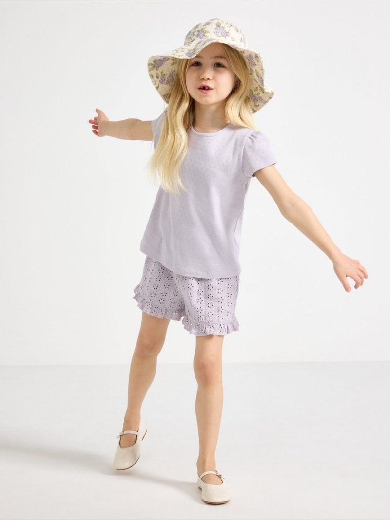 Shorts with broderie anglaise - 3011161-9959
