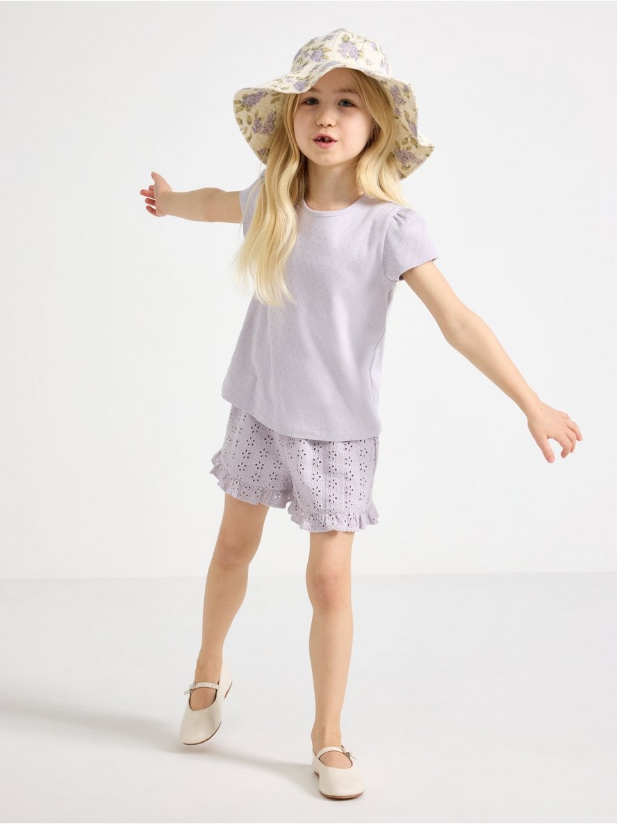 Shorts with broderie anglaise - 3011161-9959