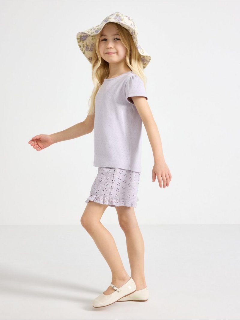 Shorts with broderie anglaise - 3011161-9959