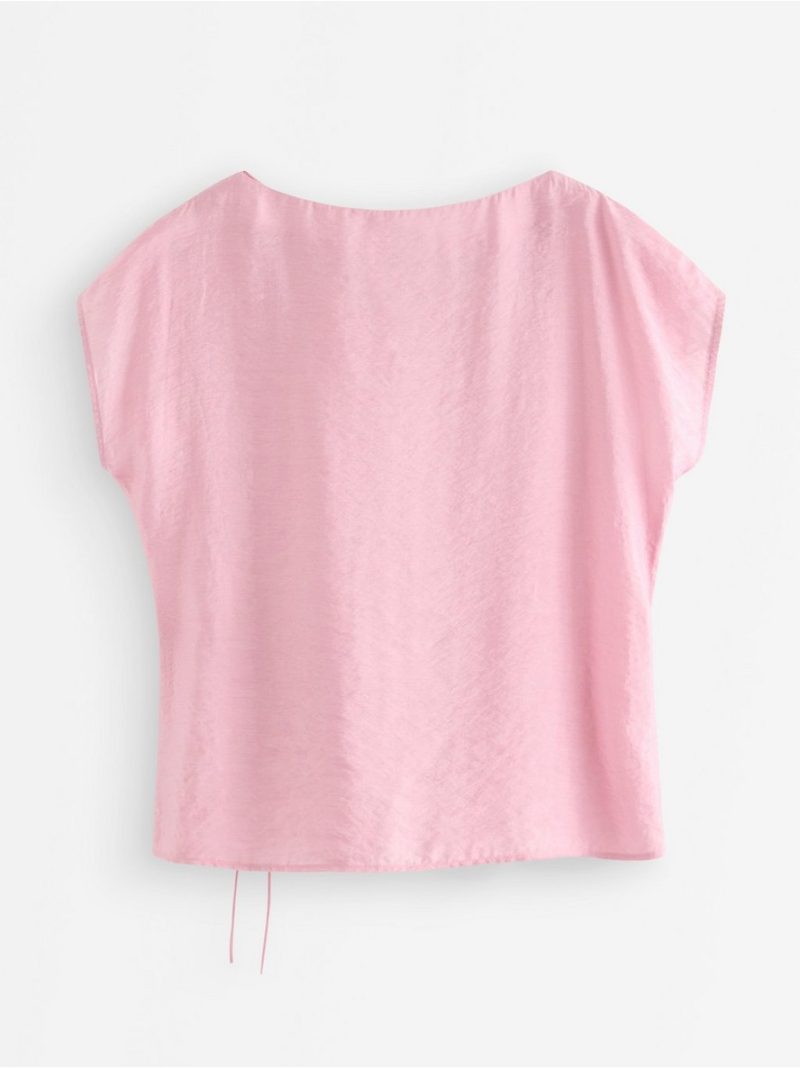 Sleeveless blouse with tie band - 3011260-7258