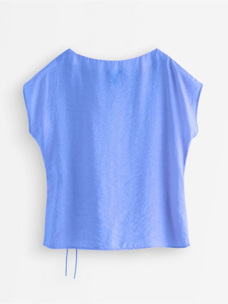Sleeveless blouse with tie band - 3011260-8467