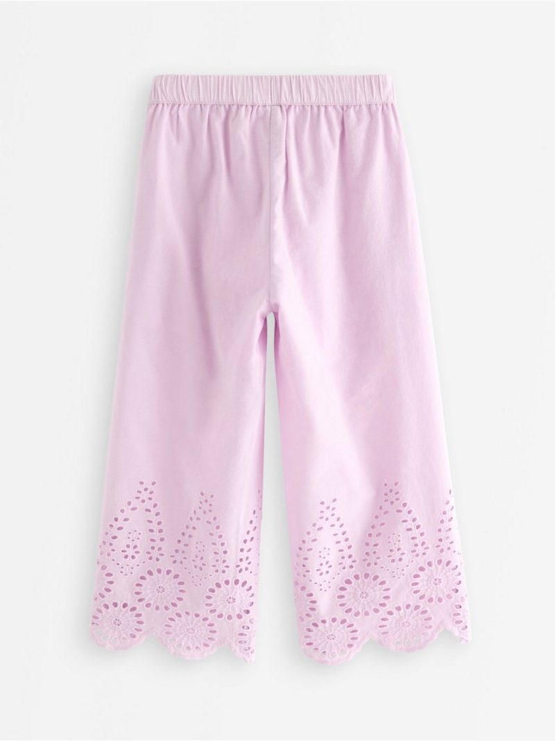 Trousers with broderie anglaise - 3011281-683