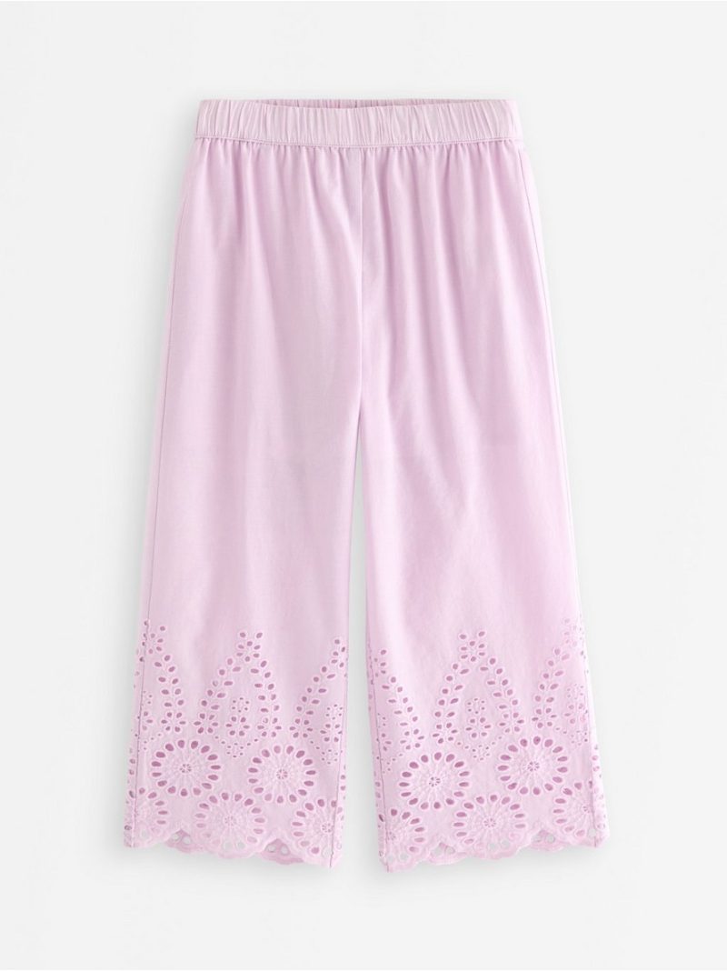 Trousers with broderie anglaise - 3011281-683