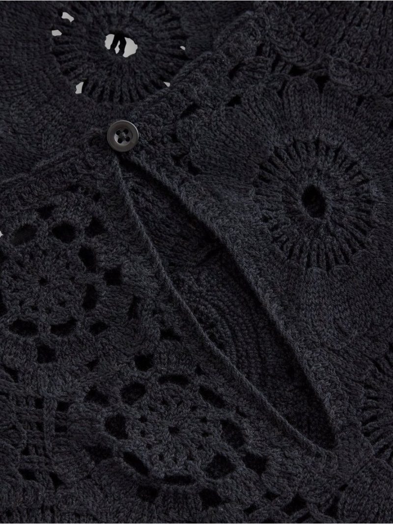Sleeveless top with crochet look - 3011284-80