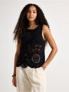 Sleeveless top with crochet look - 3011284-80