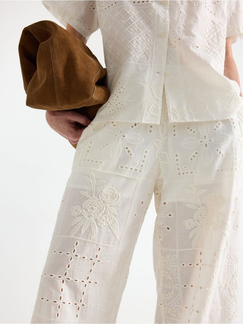 Trousers with embroidery - 3011304-1418
