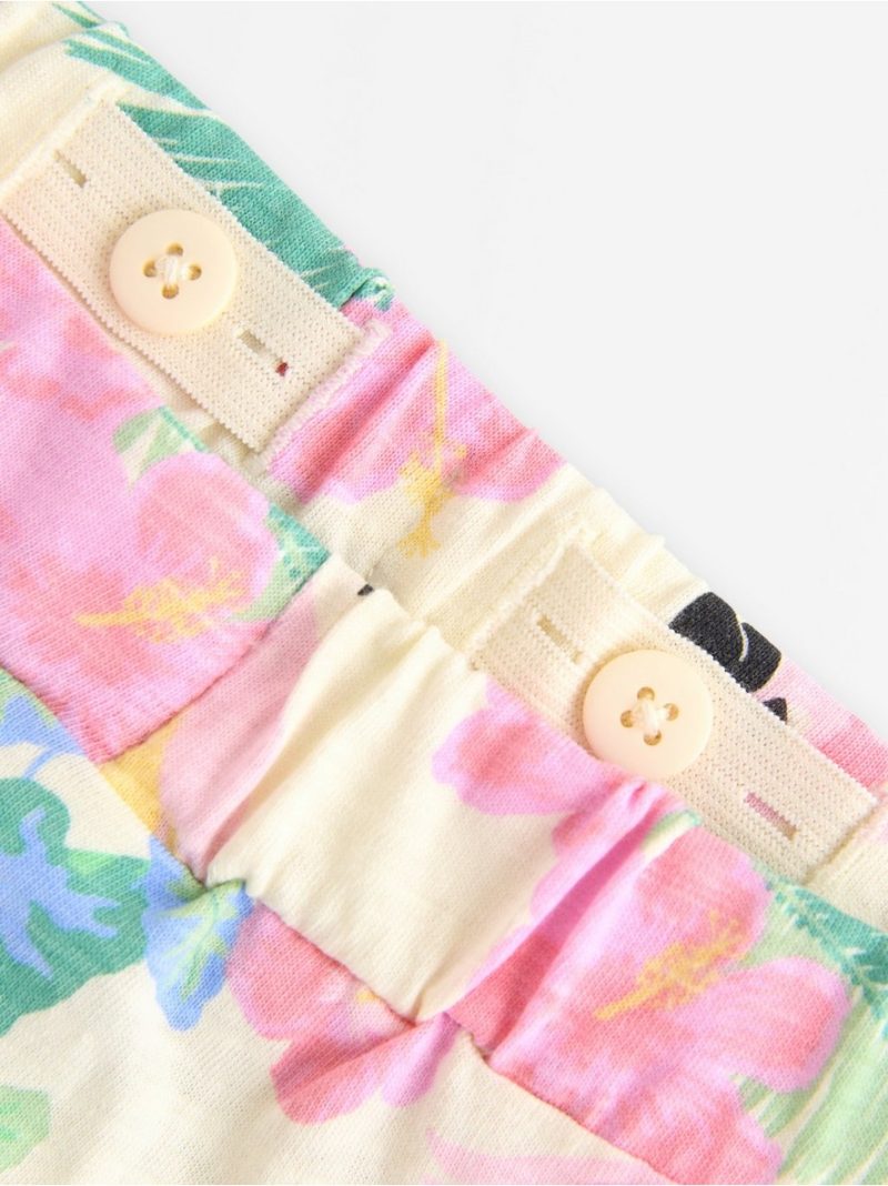 Skort in slub jersey  with frill trim - 3011379-6728