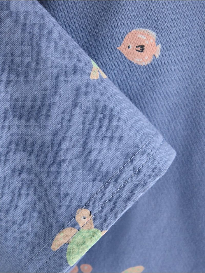 Short-sleeved top with sea animals - 3011393-1141