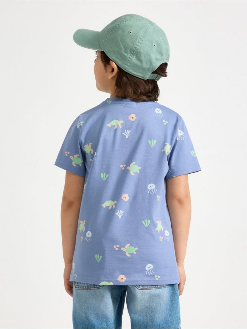 Short-sleeved top with sea animals - 3011393-1141