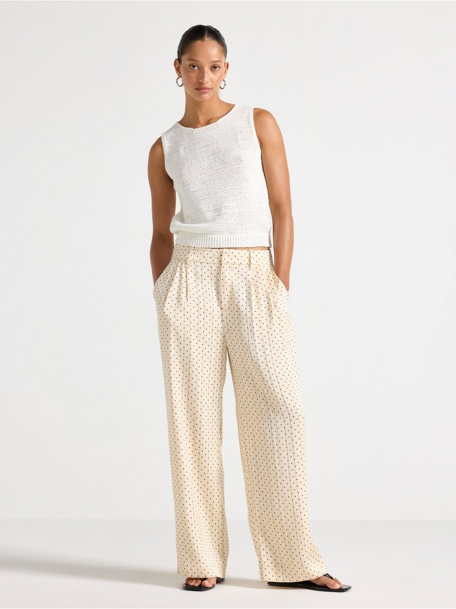 Wide trousers in satin - 3011450-9609