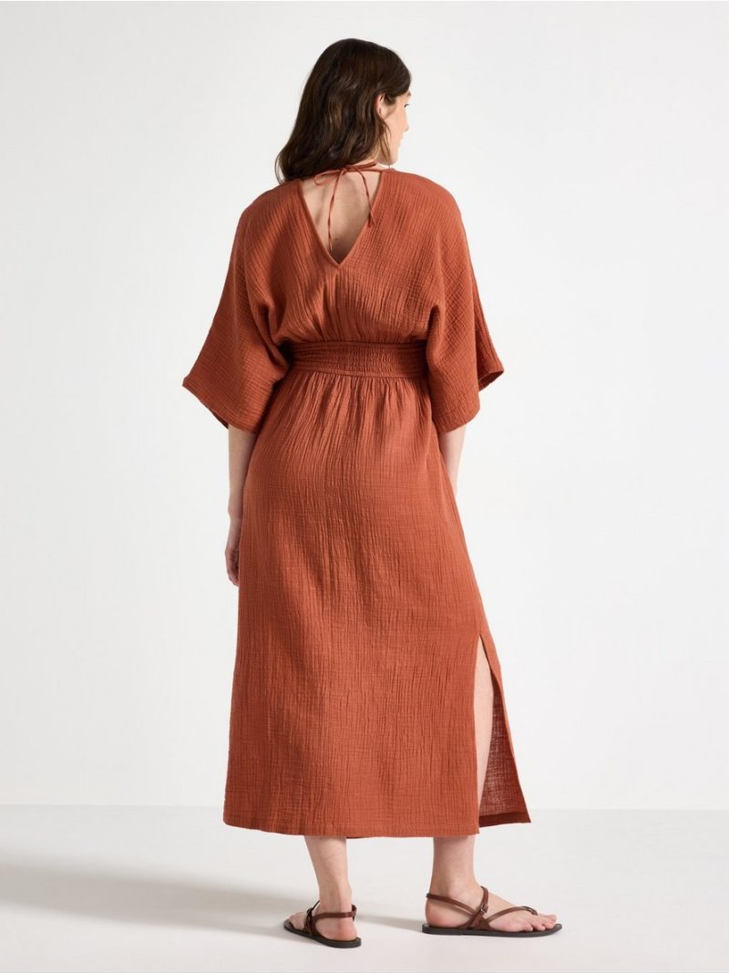 MOM midi dress in cotton gauze - 3011563-1802