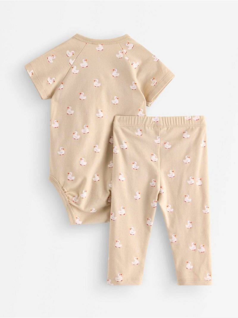 Set - wrap bodysuit and leggings - 3011648-7458