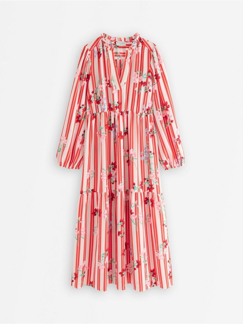 Long-sleeved maxi dress - 3011710-7855